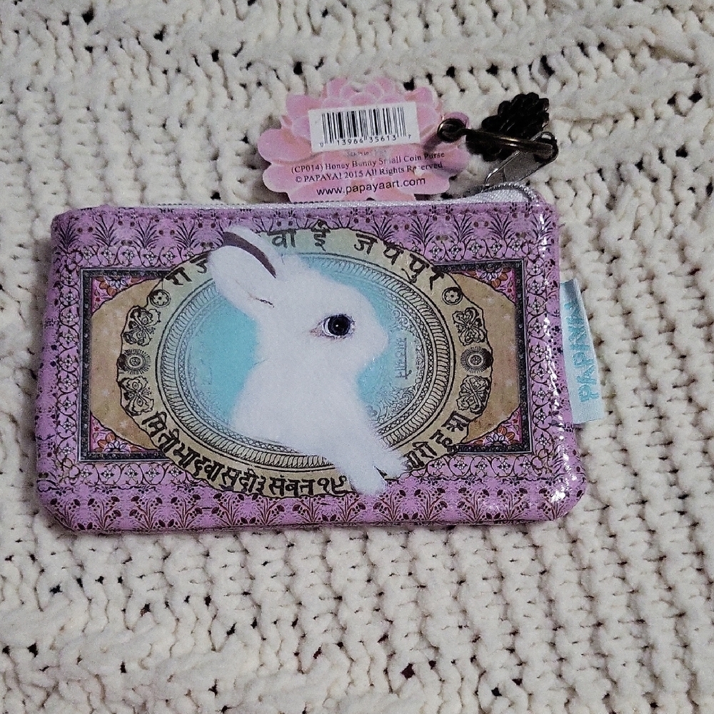Papaya Pink Rabbit Design Wallet - Picture 2 of 2